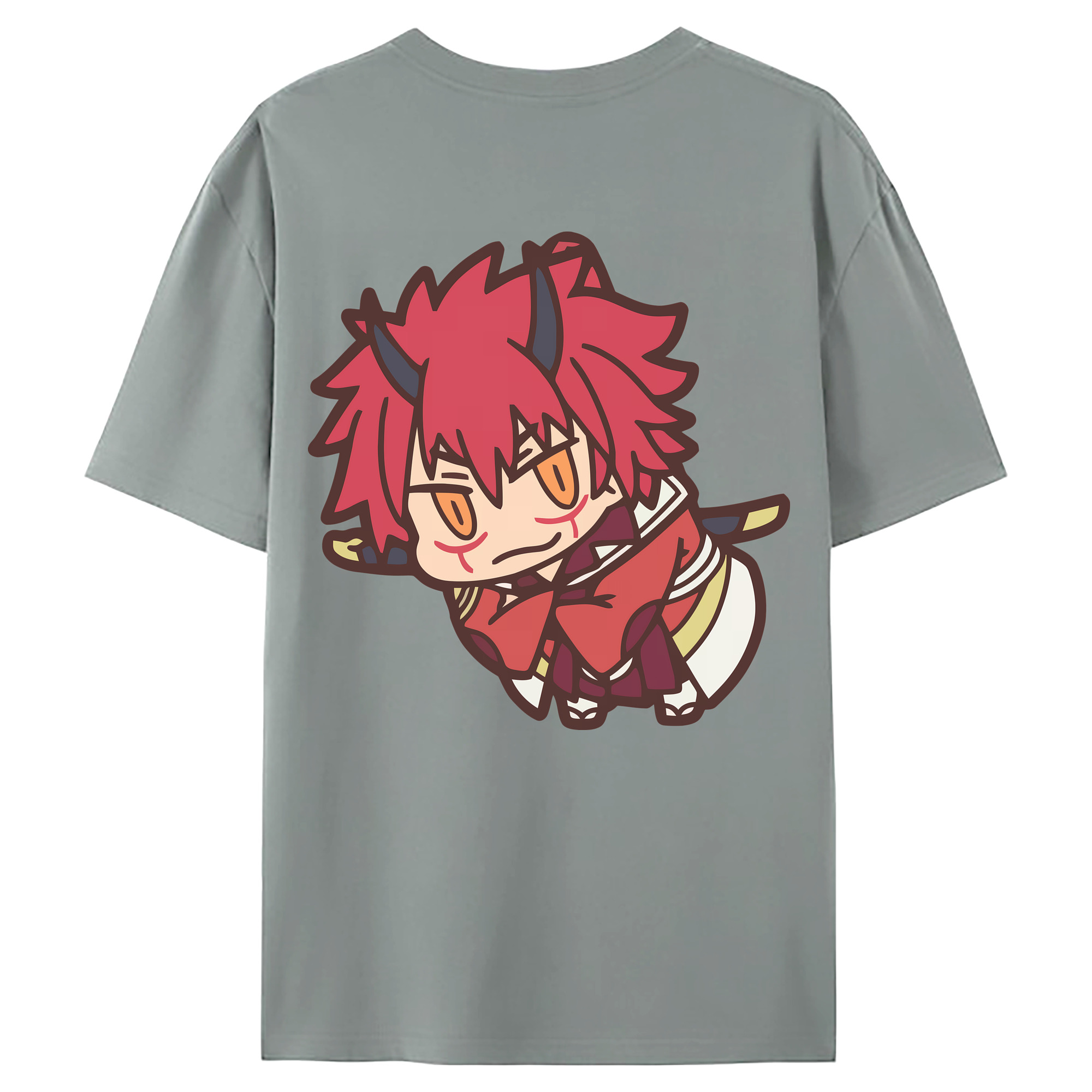 （画像用） 転スラ Regarding Reincarnated to Slime 綿100％ メンズ半袖Tシャツ（バックプリント） 通気性